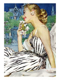 Walk to the Dance - Saturday Evening Post "Leading Ladies", October 5, 1957 pg.37 Giclée-Druck von Joe deMers