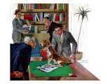 Bolts and the Bag of Tricks - Saturday Evening Post "Men at the Top", November 28, 1959 pg.26 Giclee Print by Walter Skor