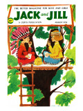 Treehouse Snack - Jack and Jill, August 1958 Giclee Print by R & C Newton