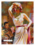 She Wouldn't Believe Him - Saturday Evening Post "Leading Ladies", October 1, 1955 pg.29 Giclee Print by Edwin Georgi