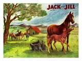 Horses - Jack and Jill, June 1946 Giclee Print by Virginia Mann