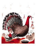 Mr. Turkey - Child Life, November 1955 Giclee Print by Elsie Fowler
