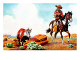 Out on the Range - Jack and Jill, March 1942 Giclee Print by Manning de V. Lee