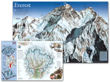 Mount Everest National Geographic, Two - sided map Posters