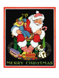Santa & the Toys - Child Life, December 1935 Giclee Print by Hazel Frazee