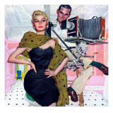 Model Wife  - Saturday Evening Post "Leading Ladies", August 13, 1955 pg.20 Giclee Print by Joe deMers