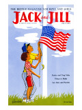 Raising the Flag - Jack and Jill, July 1955 Giclee-trykk av J. Bendick