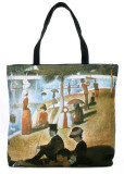 Picnic a la Grande Tote Bag por Georges-Pierre Seurat