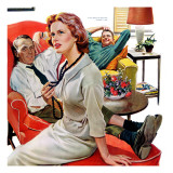 The Conformers - Saturday Evening Post "Men at the Top", October 11, 1958 pg.26 Giclee Print by Peter Stevens