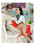 The Lady Broke The Rules  - Saturday Evening Post "Leading Ladies", September 13, 1952 pg.23 Giclee Print by Joe de Mers