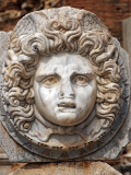 Libya, Leptis Magna; Head of Medusa in the Forum Photographic Print by Nick Laing