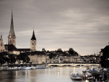 Switzerland, Zurich, Old Town and Limmat River Photographic Print by Michele Falzone