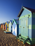 Australia, Victoria, Melbourne; Colourful Beach Huts at Brighton Beach Photographic Print by Andrew Watson