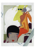 Art Deco Ladies Talking Taide
