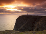 The Midnight Sun Breaks Through the Clouds at Nordkapp, Finnmark, Norway Photographic Print by Doug Pearson