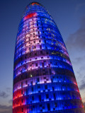 Agbar Tower, 142M Skyscraper by Architect Jean Nouve, Glorias Square, Barcelona, Spain Photographic Print by Carlos Sanchez Pereyra