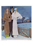 Art Deco Winter Evening Lámina giclée Art Deco Winter Evening Lámina giclée