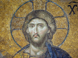 Turkey, Istanbul, Hagia Sophia; Detail from the Deesis Mosaic Photographic Print by Nick Laing