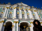 Russia, St; Petersburg; People Standing in Front of the State Hermitage Museum Photographic Print by Ken Sciclina