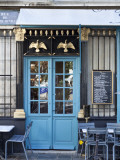 Blue Doors of Cafe, Marais District, Paris, France Photographie par Jon Arnold