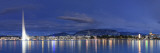 Switzerland, Geneva, Lake Geneva / Lac Leman and Jet D'Eau Fountain Fotografie-Druck von Michele Falzone