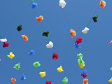 Europe, France, Dordogne, Montignac; Plastic Flowers at the Celebrations to Remember Occitania Photographic Print by Nick Laing