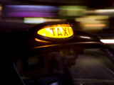 Taxicab at Night, London, Uk Photographic Print by Carlos Sanchez Pereyra