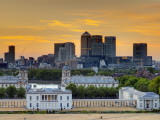 Uk, London, Greenwich, Greenwich Park, National Maritime Musuem and Canary Wharf Photographic Print by Alan Copson