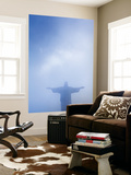 Brazil, Rio De Janeiro, Cosme Velho, Christ the Redeemer Statue at Atop Cocovado Wall Mural by Jane Sweeney