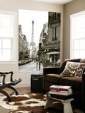 Eiffel Tower and Cafe on Boulevard De La Tour Maubourg, Paris, France Wall Mural by Jon Arnold
