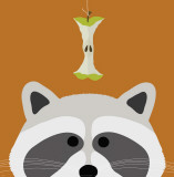 Peek-a-Boo Raccoon Prints by Yuko Lau