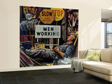 "Men Working," April 12, 1947 Wall Mural – Large by Stevan Dohanos