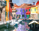 Burano Village Póster por Shelley Lake Burano Village Póster por Shelley Lake