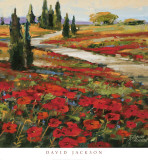 Hills in Blooom I Print by David Jackson