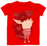 Toddler: Olivia - Red Stripes T-Shirt