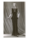 Twenties Mannequin in Black Sleeveless Dress Póster
