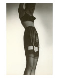 Woman in Black Garter Belt and Pointy Bra Láminas
