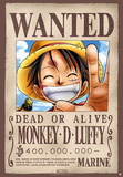 One Piece -Wanted Luffy-One Sheet Posters