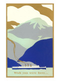 Art Deco Ocean Liner, Wish You Were Here Posters