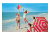 Playing with the Beach Ball Giclee Print