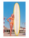 Blonde Bathing Beauty with Board Posters