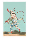 Intense Little Clown with Whip Giclee Print