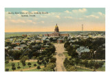 Bird's Eye View of Austin, Texas Giclee Print