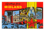 Greetings from Midland, Texas Posters