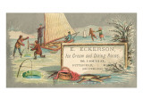 Ice Fishing and Ice Boats Giclee Print