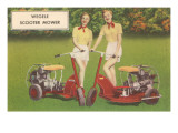Scooter Mower Advertisement Posters