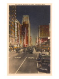 Night, Theatre District, Houston, Texas Giclee Print