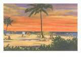 Sunset on a Tropical Beach Prints
