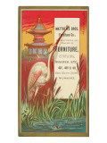 Pagoda, Heron and Frog Prints