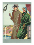 Couple on Ocean Liner Prints
